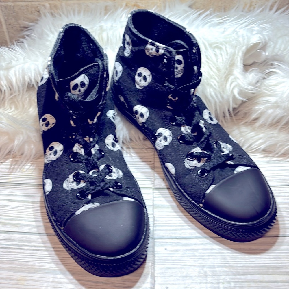 Radd Gothic Sneakers Black High Top Skater Size 8.5 Men 10 Women